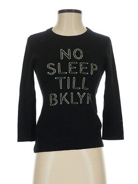 Kate Spade "NO SLEEP TILL BKLYN" Wool Sweater Size L